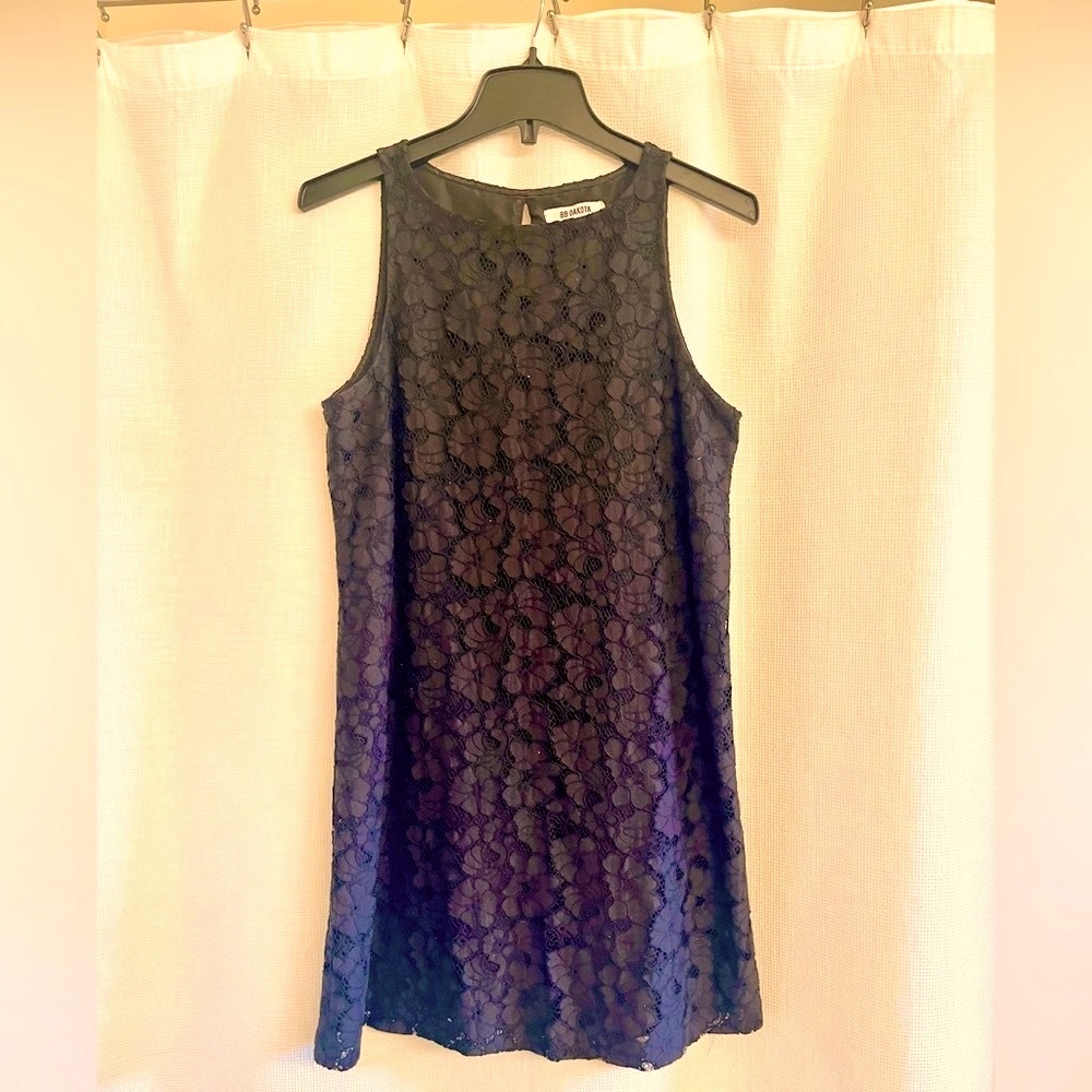 BB Dakota Black Lace A-Line Dress Size 2